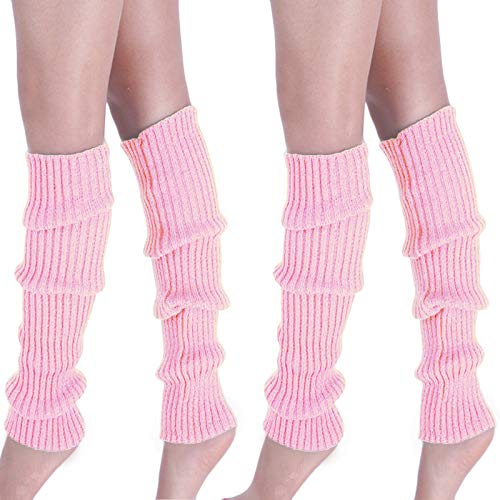 CHENGZI 2 Paar gestrickte Beinstulpen für Damen, Winter, warme lange Stiefelsocken für Partyzubehör