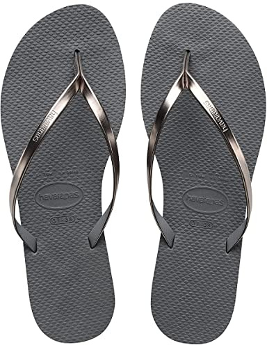 Havaianas - You Metallic, Comfortable, Elegant, and Versatile Sandals, Thin Metallic Straps, Small Heel, 5 UK