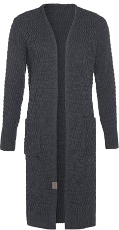 KNIT FACTORY - Jaida Lange Strickjacke - Damen Strickjacke mit Taschen - Cardigan mit Wolle - Hochwertige Qualität