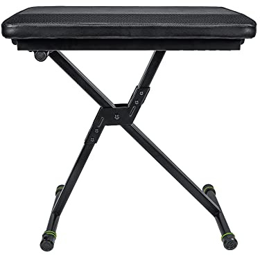 Gravity FK SEAT 1 - Klappbare Keyboardbank mit Höhenverstellung, Belastbarkeit bis 120 kg, schwarz
