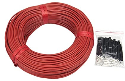 PLIPSH 12K bodenwarmes Heizkabel Fußbodenheizung 33 Ohm/m Kohlefaser-Heizdrähte Infrarot-Fußbodenheizung Perfection (Color : 50m)