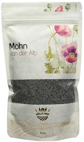 250 g - Mohnsamen, Mohnsaat aus deutschem Anbau - Blaumohn - Speisemohn, verzehrfertig
