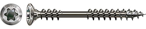SPAX Fassadenschraube A2 Linsensenkkopf Klein 8mm starke Fräsrippen T-Star Plus T20 Fixiergewinde 4C 50-25470004505022