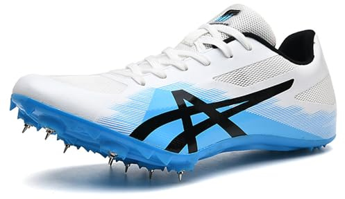 NGARY Herren Leichtathletikschuhe with 8 Spikes Track & Field Schuhe Trainingswettbewerb Weitsprungschuhe Junior Sprint Für Jugendliche, Jungen Und Mädchen