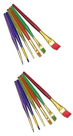 DIYEAH 12pcs Cake Icing Brush Set Painting Fondant Dusting Tool for Sugar Craft DIY for Baking Decorating