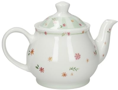 BRANDANI Polline Teiera 13x18cm Porcellana Verde e Bianco
