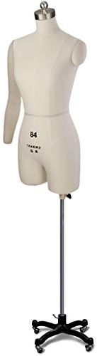 Schneiderpuppe zum Nähen, weibliche Schaufensterpuppe mit flexiblem Arm, stehender Schaufensterpuppen-Torso aus Styropor mit rollender Basis, für Schlafzimmer, Geschäfte, Studios (Farbe: Schwarz, Gr