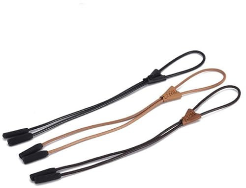 Wisafory 3 Stück Brillenband aus Brillenkordel Damen Brillenkordel Herren Universal Brillenbänder Brillenkette PU Leder Brillen Seil für Sonnenbrille Lesebrillen kurzsichtige Brill Gemischte Farben