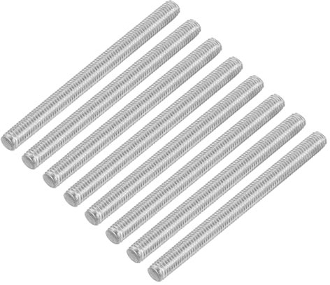 QUARKZMAN 8 Stück Gewindestangen, M5 x 65mm, 304 Edelstahl, Gewindestab mit metrischem Vollgewinde, M5-0,8 Gewindestift für Möbel- und Maschinenmontage