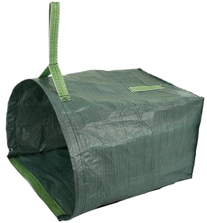 Sacchetti per rifiuti da giardino, riutilizzabili, con manici, impermeabili, pieghevoli, per riciclaggio da campeggio, sacchetti per rifiuti da giardino, sacchetti portatili per rifiuti da giardino,