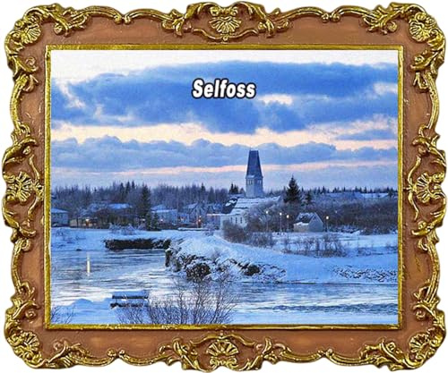 Selfoss Kühlschrankmagnet, Motiv: Island, Touristen-Souvenir, Kühlschrankdekoration, Magnete