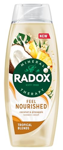 Radox Mineral Therapy Feel Nourished Shower Cream Body Wash uniquely blended with minerals, herbs and a coconut & pineapple scent for a mood-boosting experience 450 ml
