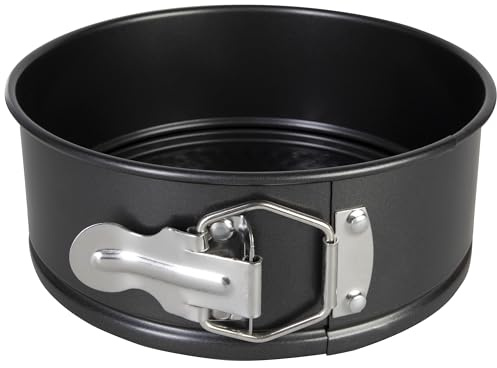 wenco Mini moule à charnière de 18 cm de diamètre, idéal pour les petits gâteaux, revêtement antiadhésif de haute qualité, en acier robuste, résistant à la chaleur, gris élégant, facile à nettoyer