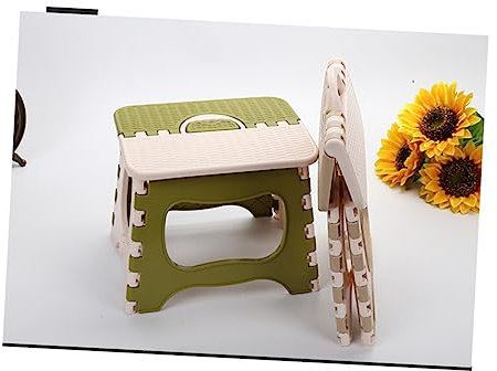 BESPORTBLE Step Stool for Kitchen Bathroom Large Folding Stool Portable Plastic Bench Traction Discs for Safety