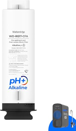 Waterdrop G5P700A-CF Filtre pour Système RO G5P700A | Filtre Minéral Alcalin, Durée de 6 Mois, Remplacement Facile, Longue Durée, Filtre RO sous Évier