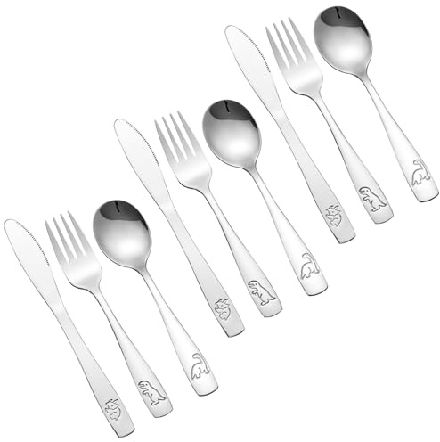 Yoosso Kinderbesteck Set, 9-teilig, Edelstahl, ab 3 Jahre