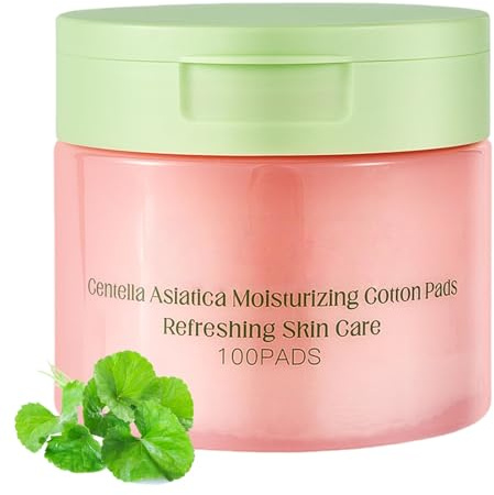 Centella Asiatica Toner-Pads, Gesichtspads, Centella Asiatica Gesichtsmaske und Feuchtigkeitscreme zur Beruhigung, feuchtigkeitsspendend und peelend, Gesichtswasser für empfindliche Haut, verblasst