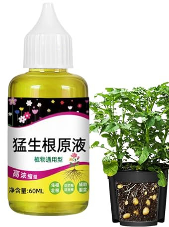 Root Stimulator | 60ml Plant Starter Solution | Professional Root Growth Fertilizer, Liquid Organic Enhancer Solution for Indoor Outdoor Farm Garden Lawns Trees Fruits