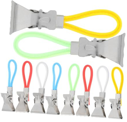 Zerodeko 10 Pezzi Mollette Appenditutto Metalliche con per Asciugamani Bagno e Clip Resistenti e Multifunzionali per