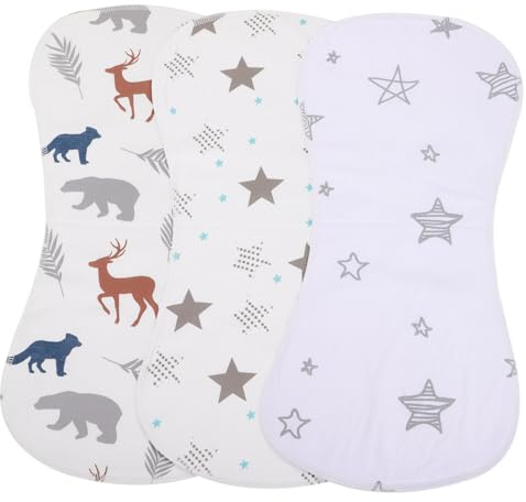 GANAZONO 3 Stck Teiliges Spucktuch aus Baumwolle Saugfähig Weich und Atmungsaktiv Extra für Jungen Bequemes Burp Cloth zum Schutz der Kleidung Beim Füttern und Spucken