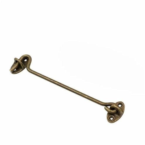 2 Stück Fensterscharnier-Stützstangenhalter, 7,6 cm (3 Zoll), Messing, Kabinenhaken und Ösenriegel, Türverschluss, Fensterfeststeller, Windverstärkungsbeschläge Für Türen, Schränke(15cm)