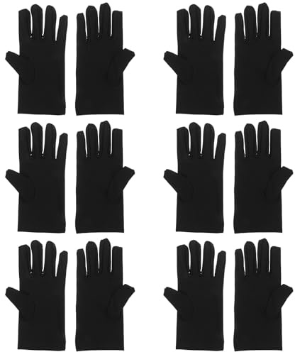 HONITANO 6 Paar Dünne Baumwollhandschuhe: Weiche Baumwoll-arbeitshandschuhe für Damen Und Herren – Staubfreie Fäustlinge für Schmuck, Uhren, Münzen, Cds/dvds, Bastelarbeiten Und Filmproduktion