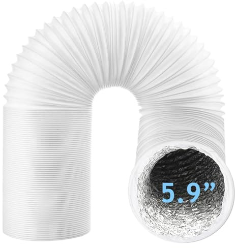 SPARES2GO Air Con Vent Hose PVC Aluminium Foil Insulated for Delonghi Air Conditioner Duct AC Outlet Pipe (5.9 x 6m)