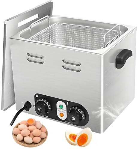 YXYLJOZ Cuociuova Professionale in Acciaio Inox con Timer e Controllo della Temperatura, capacità 45 Uova, Ideale per cucine Professionali e Servizi di Catering.