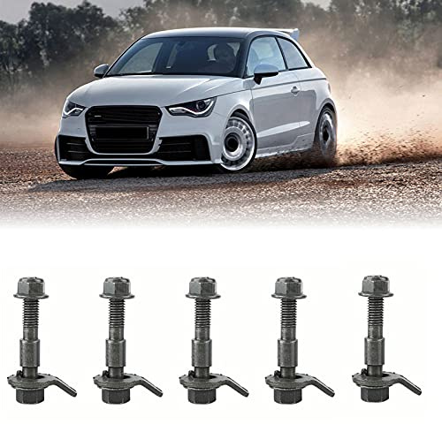 Nockenbolzen, Qiilu 5 stücke 12mm Fahrzeuge Stahl Vier Rad Ausrichtung Einstellbare Camber Kit Cam Bolt Armee Grün