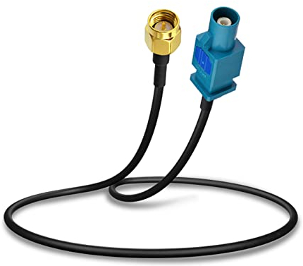 Bingfu Fakra Z Male to SMA Male Vehicle Aerial Antenna Adapter Cable 30cm for Car Stereo Android Head Unit GPS Navigation FM AM Radio Sirius XM Satellite Radio 4G LTE TEL Telematics Bluetooth Module