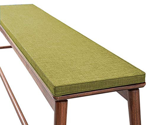 ZINN Weichschaum-Bankkissen, 3 cm dick, für Küche, Bank, Garten, Schaukel, Sitzkissen, Liegestuhl-Matte für drinnen und draußen, abnehmbarer Bezug, 150 x 40 cm, Grün
