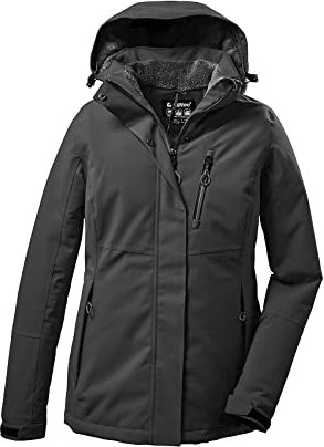 Killtec Damen Outdoorjacke Funktionsjacke mit abzippbarer Kapuze KOW 140 WMN Jckt wasserdicht, Winddicht, atmungsaktiv 00756-dunkeloliv 38