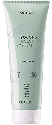 Kemon - Yo Cond Argento, Condizionante Riflessante di Origine Naturale, con Estratto di Yogurt e Piante Officinali Lenitive e Bio, 250 ml