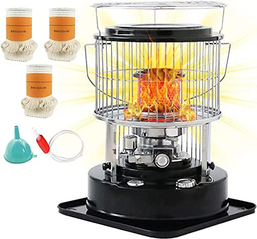Petroleum Stove for Indoors, Without Electricity, Mobile Petrolium Heater, Petroleum Heater with Fall Protection and Extinguishing Mechanism, 360° Heater for Indoor Tent Heating, Camping, Cooking,
