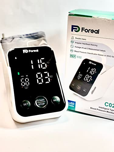 Misuratore di pressione arteriosa da braccio digitale - Apparecchio per Misurare la Pressione con Bracciale, per il Monitoraggio Domestico dell'Ipertensione