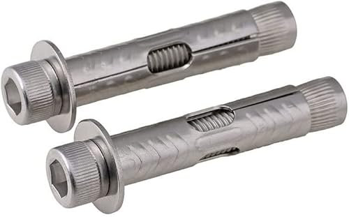 Dehnschraubenbolzen, Befestigungsstopfen, Bolzenhülse, Ankerbolzen, Schraubenmuttern, Metallbolzen 304 Edelstahl Interne Dehnschraube Interne Dehnschraube Sechskant-Dehnschraube M6 M8 M10 M12 (5 STÜCK