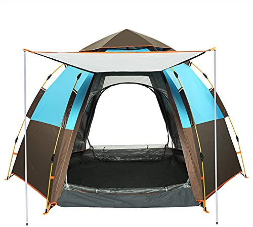Faltzelt für 3–4 Personen, leichtes Zelt, automatisches Camping-Popup-Zelt, für Strandcamping, Wandern, Angeln, einfach aufzubauen und zu verpacken