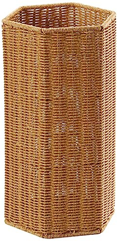 Angoily Artificial Rattan Umbrella Storage Stand Large Capacity Holder for Indoor Entryway Office and Home Use Multi-Purpose Rainshade and Yoga Mat Organizer