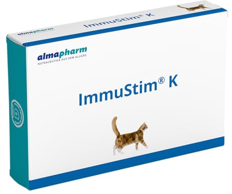 almapharm ImmuStim K | 72 Tabletten | Ergänzungsfuttermittel für Katzen | Vitalstoffe für das Immunsystem | Zur Unterstützung des Immunsystems | Enthält beta-Glucane
