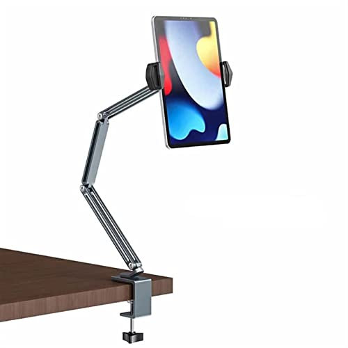Support Tablette Support de table de tablette, bras de bureau à bras paresseux, support de tablette, tablette de lit réglable pivotant for 4-12,9 pouces smartphones et tablettes Supports pour Tablette