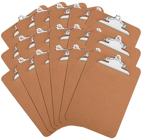 HERKKA 18 Pack Hardboard Office Clipboards - A4 Letter Size, ECO Friendly