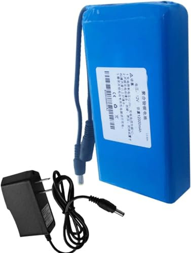 Dbtxwd Batterie Rechargeable au Lithium-ION DC 12 V 4AH 5AH 6AH 7AH 9AH 12AH Batterie au Lithium polymère Portable pour Alimentation 12 Volts avec Chargeur,12v 12ah