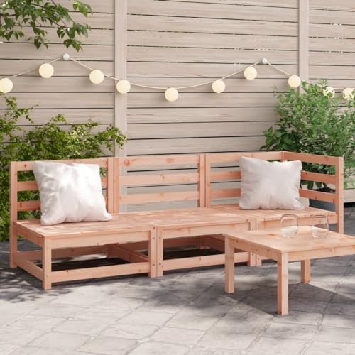 Tidyard Garten Sofa Ecksofa Mittelsofa Gartensofa Rattansofa Gartenlounge Wohnzimmersofa Loungesofa Sitzgruppe Gartenmöbel Sofa 3-Sitzer Massivholz Douglasie