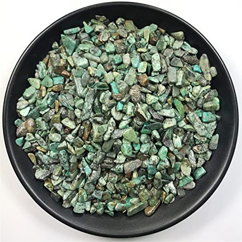 UYCUODLUY 500 g 5-8 mm grüner türkisfarbener Stein, polierter rauer Stein, Nugget, Aquarienkies, Natursteine ​​und Mineralien