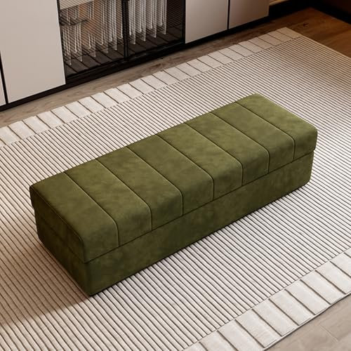 Hochwertiger Aufbewahrungsbank am Fußende des Bettes, Wohnzimmer-Sofabank mit Stauraum, Schlafzimmer-Bettgestellbank am Bettseite, Eingangsschuhwechselbank mit hocherholungsfähigem Schwammkissen.(Gree