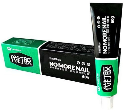 All-purpose Glue, Nail-free Glue Adhesive Sealant Strong Nail Free Multifunctional Adhesive All Purpose Glue Extra Strength for Plastic Resin Ceramic Metal Glass (60g)