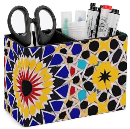 NWTRK Marokkanischer Stifthalter, wasserdicht, PU-Bleistiftbecher, Make-up-Pinselhalter, niedliches Büro für Zuhause, Büro, Schreibtisch-Organizer, Zubehör