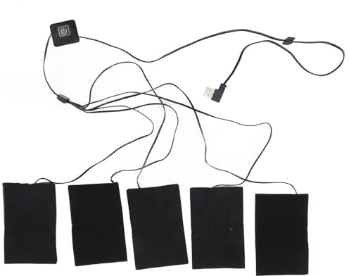 Coussin chauffant électrique pour vêtements, Feuille chauffante USB en fibre composite Confortable et imperméable Outil de chauffage électrique pour tissu pour le camping d'hiver en plein air