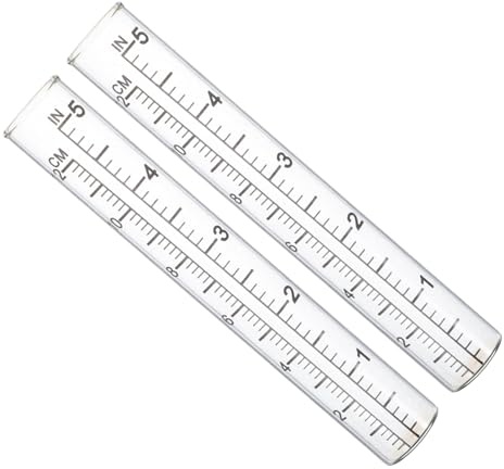POPETPOP 2Pcs Rain Gauge Replacement Tube Glass for Garden Ornaments Outdoor Rainfall Measurement Accessories for Yard