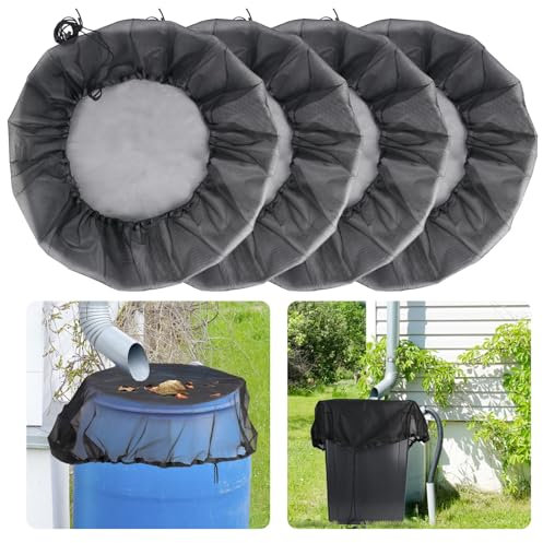 YYTECH Red prémium para barriles de Lluvia con cordón - Diámetro: 95 cm - Red Protectora Ajustable - Resistente a la Intemperie - Protección contra Mosquitos